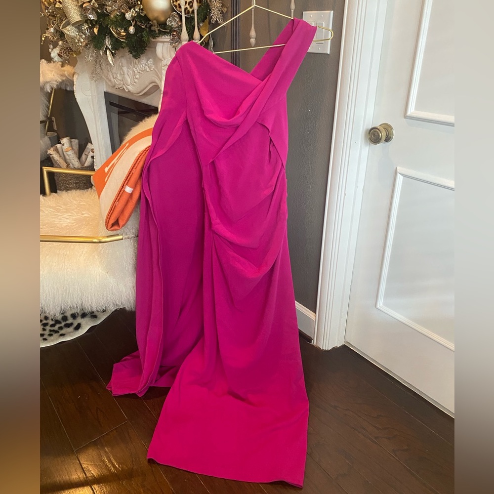 Talbot Runhof Magenta Evening Dress